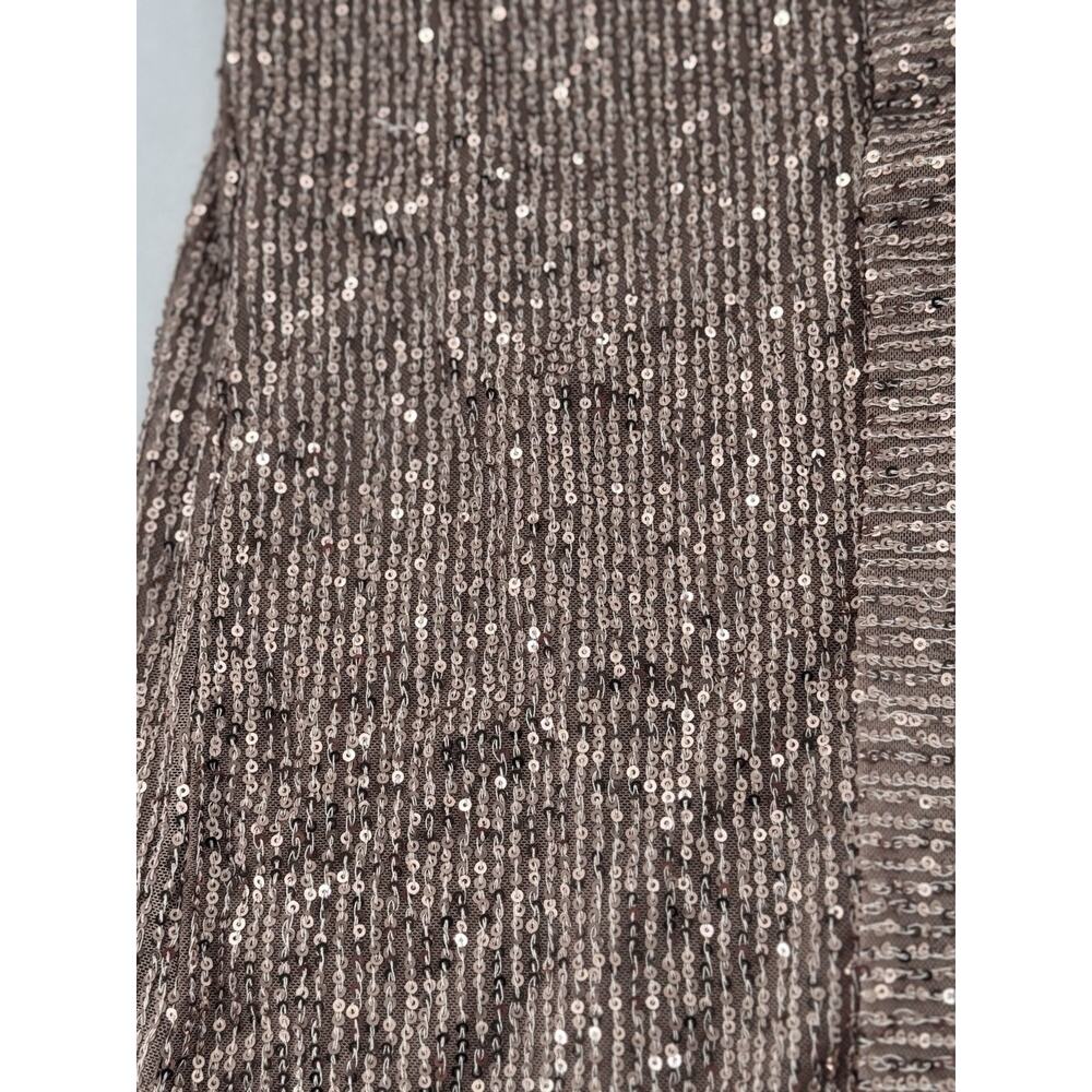 Belle By Kim Gravel Sequin Cardigan Sz XL Duster Party Festive Glam Beige Artsy - Picture 4 of 14